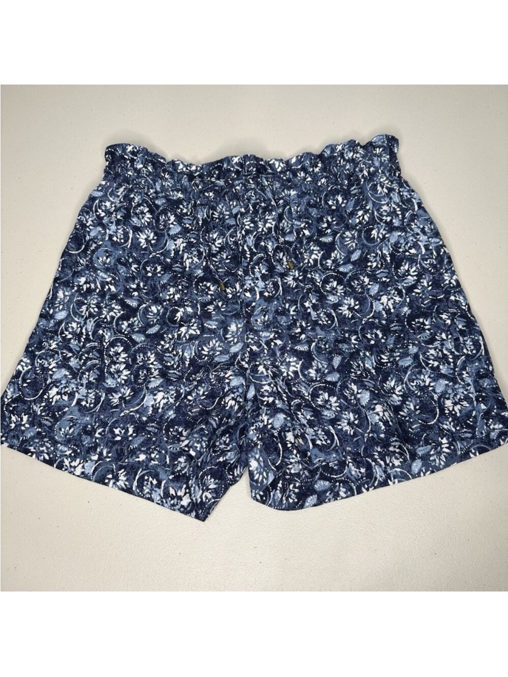 Ralph Lauren Linen Shorts Blue Paperbag Size 12